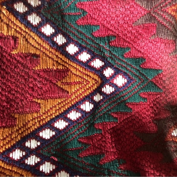 Boho Handcrafted Woven Navaho Southwestern Multicolor Crossbody Bag - Picture 14 of 16